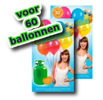 Helium tank geschikt voor 60 ballonnen