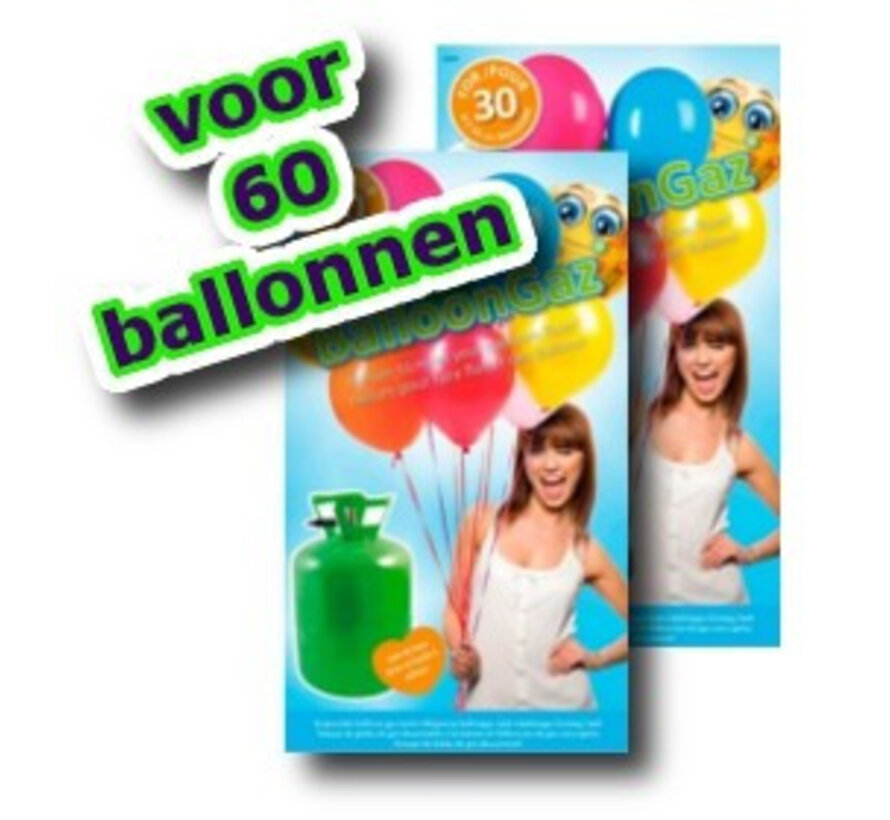 Helium tank geschikt voor 60 ballonnen
