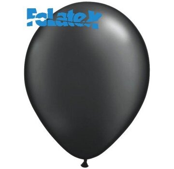 Ballonnen Zwart Metallic 30cm 10 stuks | Folatex