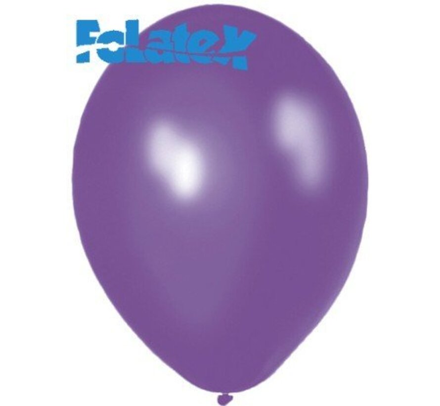 Ballonnen Paars Metallic 30cm 10 stuks | Folatex