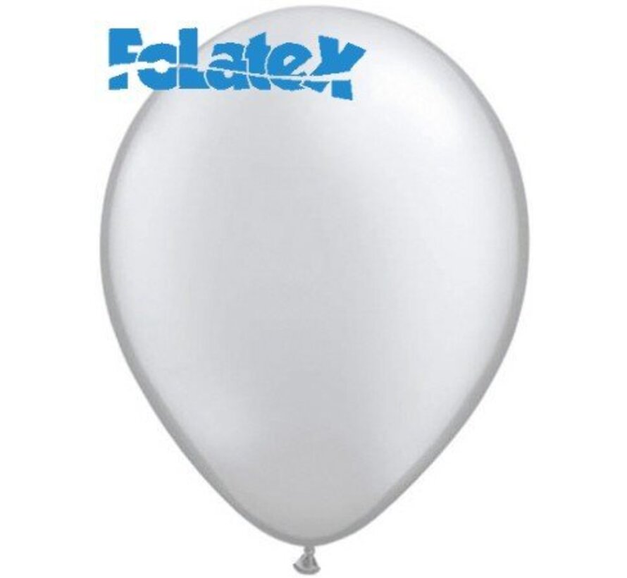 Ballonnen Zilver Metallic 30cm 10 stuks | Folatex
