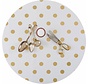 Europees Eco tafelzeil Wit met gouden stippen rond 140cm