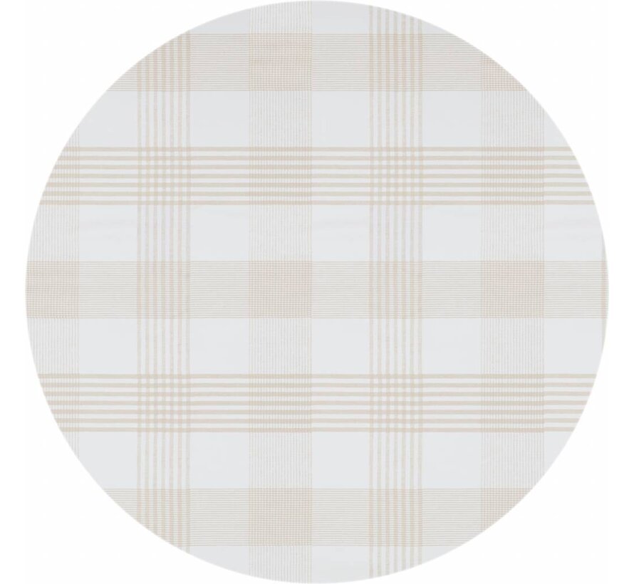 Europees Eco tafelzeil theedoek beige rond 140cm