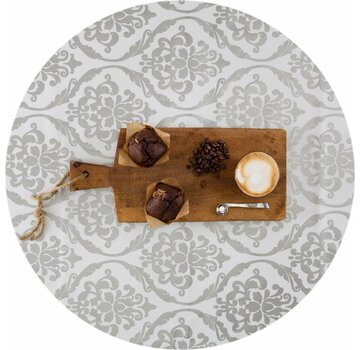 MixMamas Tafelzeil Eco barok zilver rond 140cm