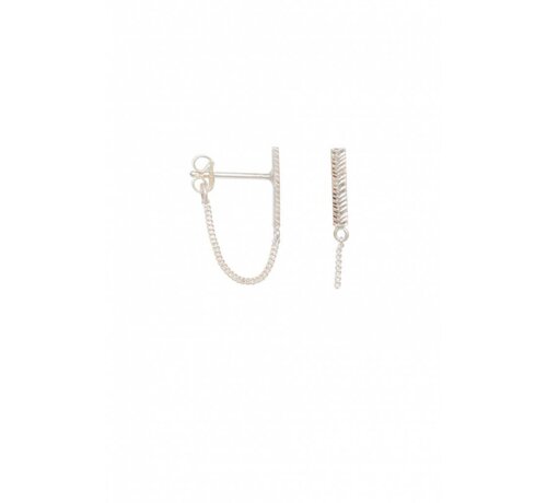 Anna + Nina Herringbone Chain Earring