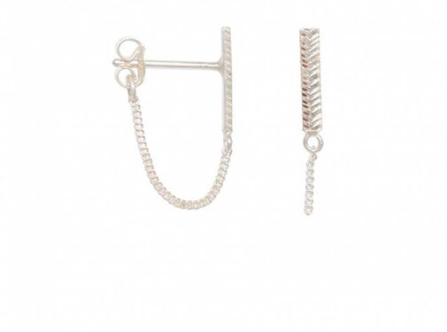 Anna + Nina Herringbone Chain Earring