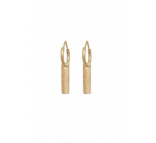 Anna + Nina Herringbone Ring Earring