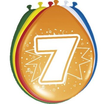 Ballonnen 7 jaar - 8 stuks