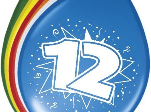 Ballonnen 12 jaar - 8 stuks