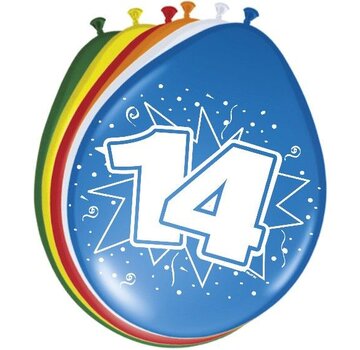 Ballonnen 14 jaar - 8 stuks