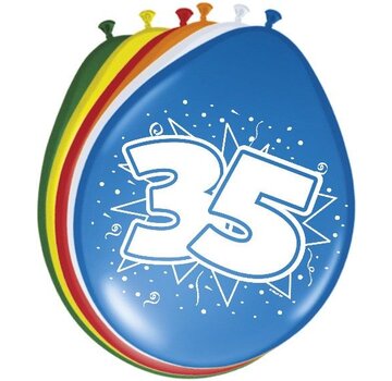 Ballonnen 35 jaar - 8 stuks