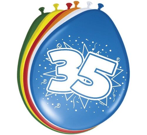 Ballonnen 35 jaar - 8 stuks