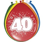 Ballonnen 40 jaar - 8 stuks