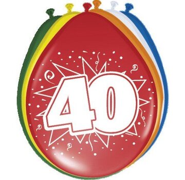 Ballonnen 40 jaar - 8 stuks