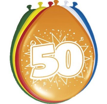 Ballonnen 50 jaar - 8 stuks