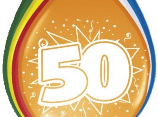 Ballonnen 50 jaar - 8 stuks