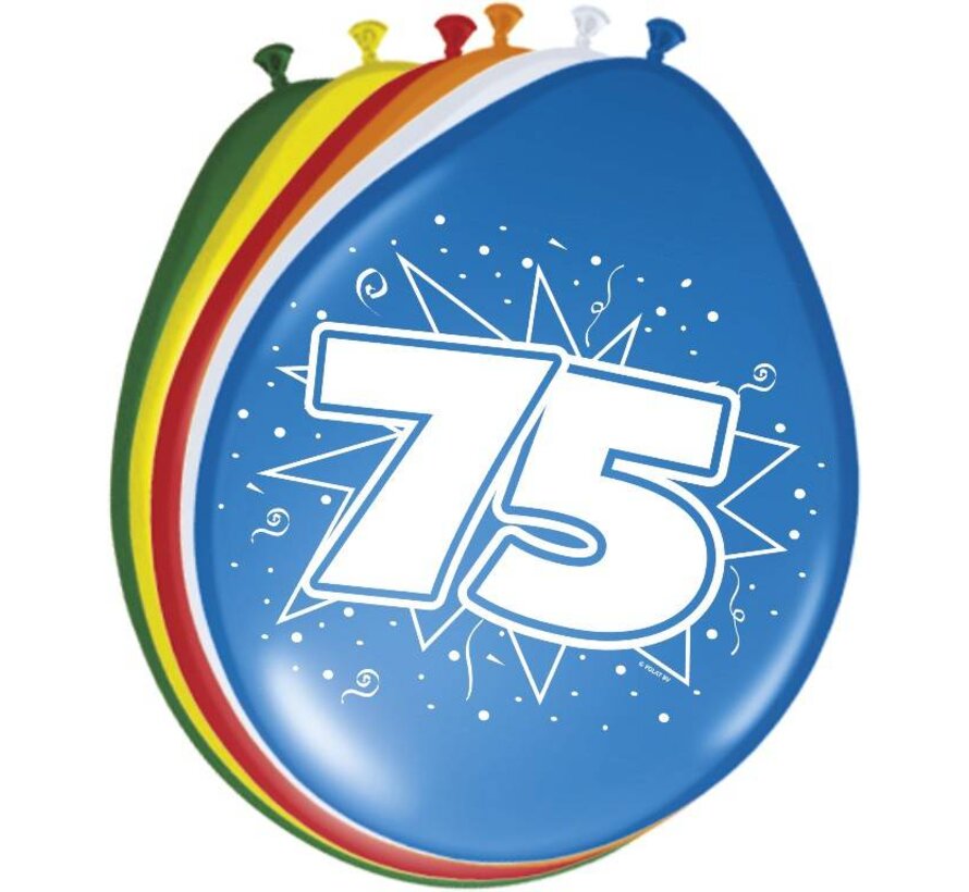 Ballonnen 75 jaar - 8 stuks