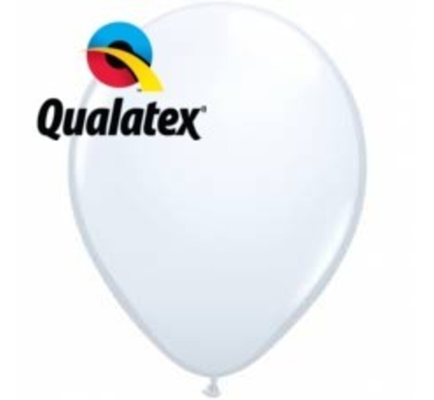 Ballonnen Wit 28cm 100 stuks | Qualatex