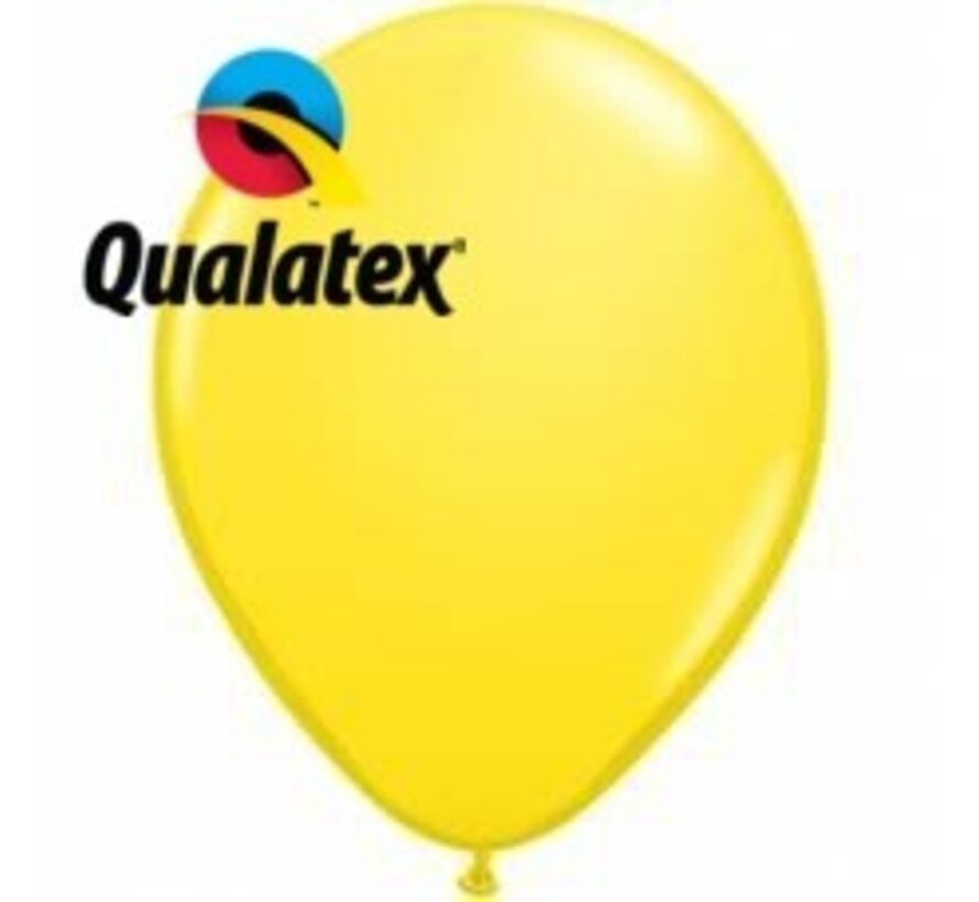 Ballonnen Geel 28cm 100 stuks | Qualatex