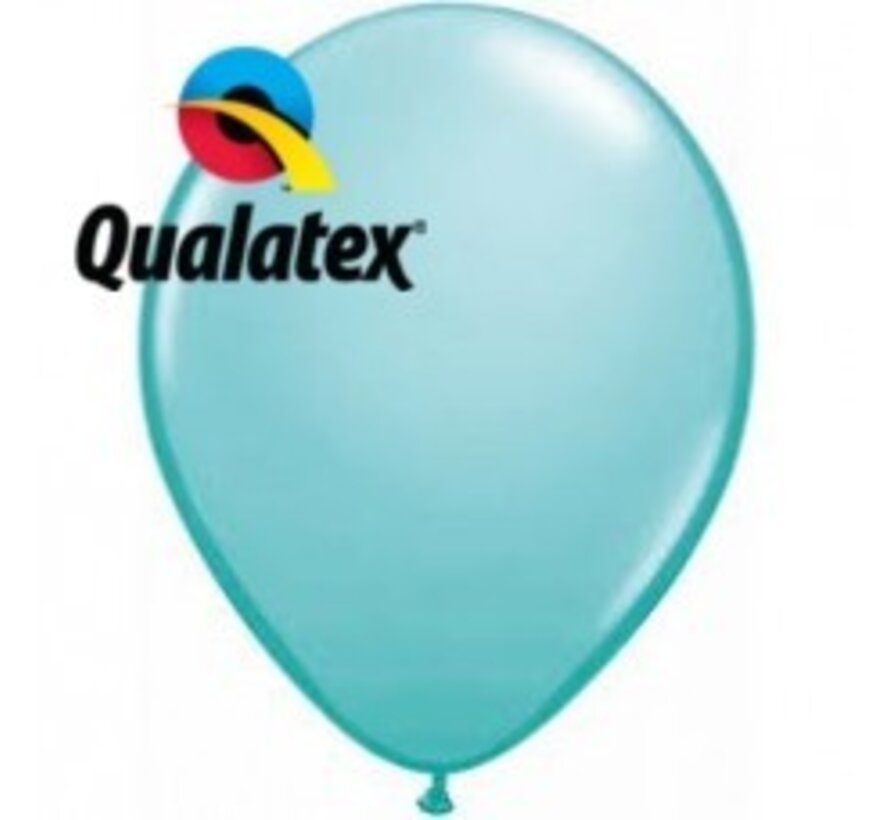 Ballonnen Carribean Blauw 28cm 100 stuks | Qualatex