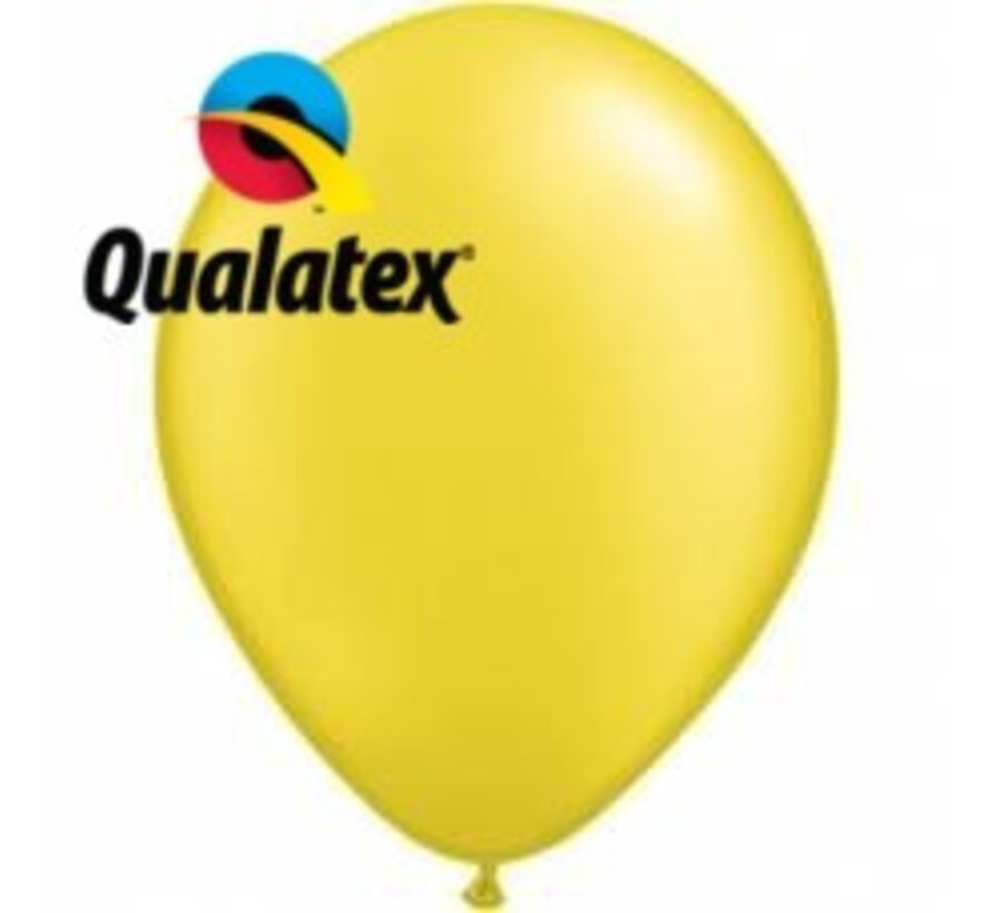 Ballonnen Pearl Geel 28cm 100 stuks | Qualatex