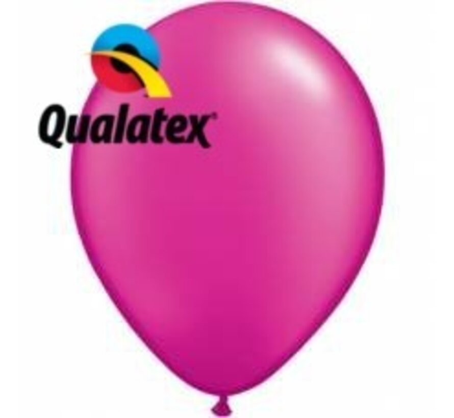 Ballonnen Pearl Magenta 28cm 100 stuks | Qualatex