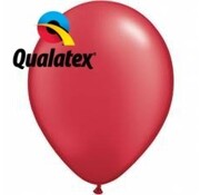 Ballonnen Pearl Rood 28cm 100 stuks | Qualatex