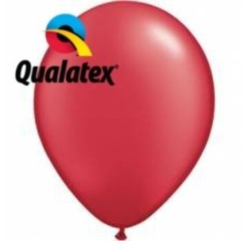Ballonnen Pearl Rood 28cm 100 stuks | Qualatex
