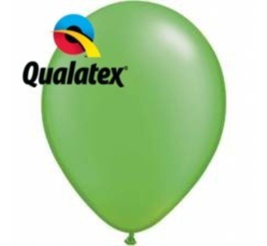 Ballonnen Pearl Limegroen 28cm 100 stuks | Qualatex