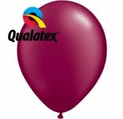 Ballonnen Pearl Bordeaux Rood  28cm 100 stuks | Qualatex