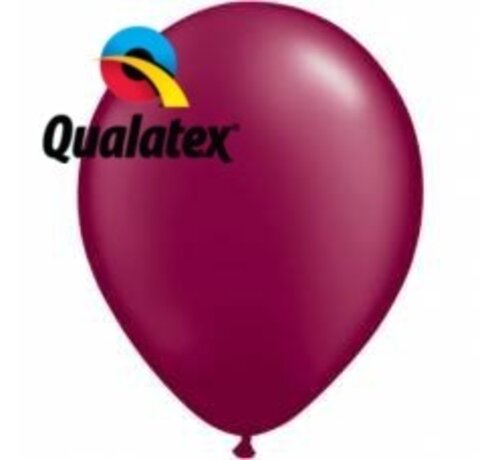 Ballonnen Pearl Bordeaux Rood 28cm 100 stuks | Qualatex