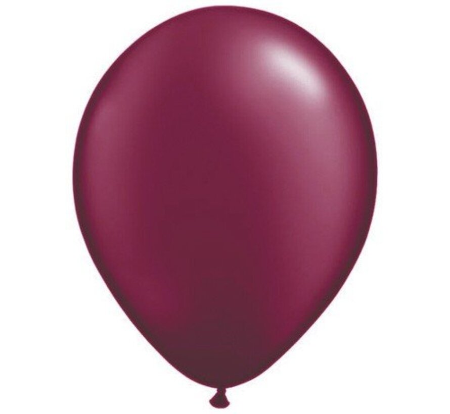 Pearl Bordeaux Rood ballonnen Qualatex - 100 stuks