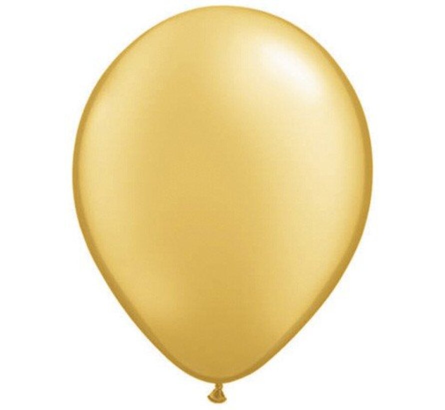 Goud Metallic ballonnen Qualatex - 100 stuks