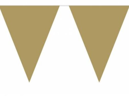 Vlaggenlijn Effen Goud 10m inclusief lint