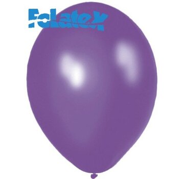 Ballonnen Paars Metallic 30cm 10 stuks | Folatex