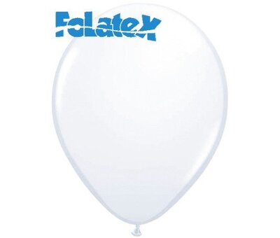 Ballonnen Wit Metallic 30cm 10 stuks | Folatex