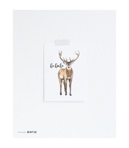 BINTJE POSTCARD A6 KERST RUDOLPH