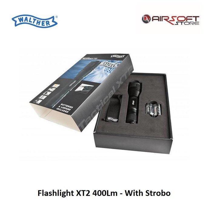 Walther Flashlight XT2 400Lm - With Strobo