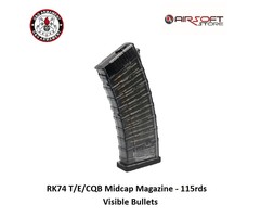 G&G RK74 T/E/CQB Midcap Magazine - 115rds - Visible Bullets