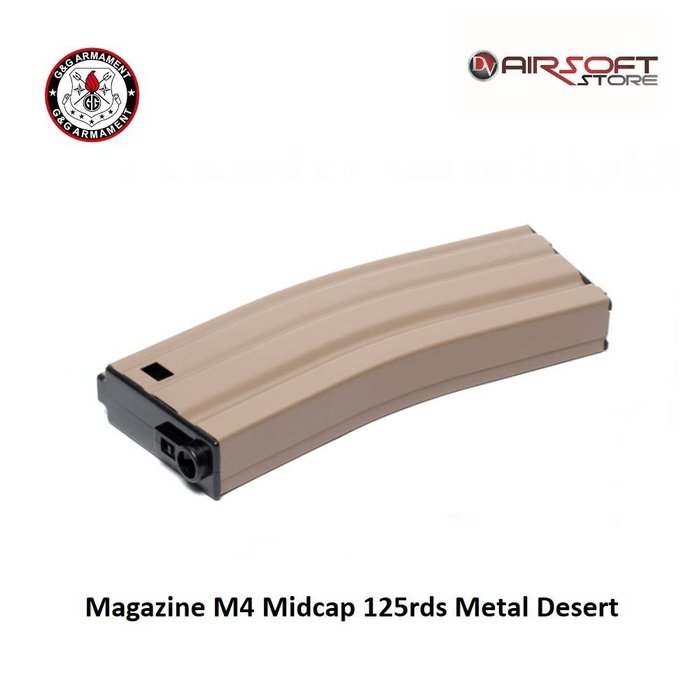 G&G Magazine M4 Midcap 125 rds Metal Desert
