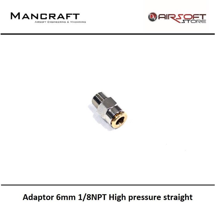 Mancraft Adaptor 6mm 1/8NPT High pressure straight