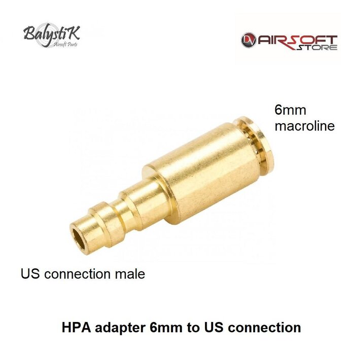 Balystik HPA adapter 6mm to US connection