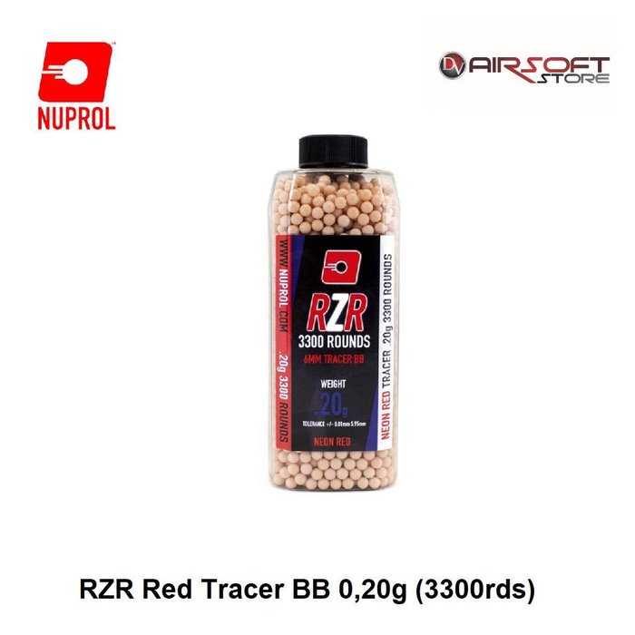 NUPROL 0.20g RZR Red Tracer BB (3300rds)