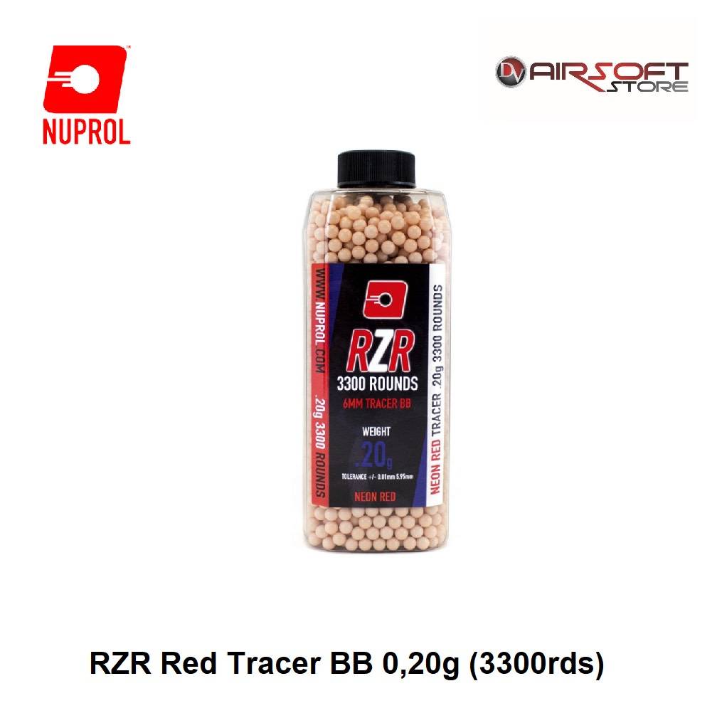 Nuprol RZR 3300RND 0.20G NEON RED TRACER BB'S 