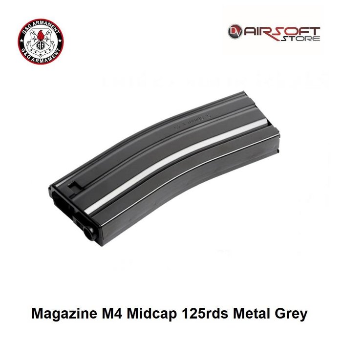 G&G Magazine M4 Midcap 125rds Metal Grey