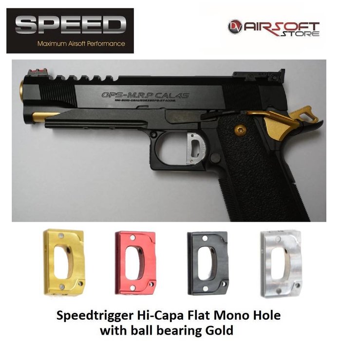 Speed Airsoft TM Hi-Capa ball bearing trigger Mono Hole (flat)