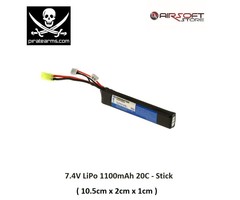 PIRATE ARMS 7.4V 1100mAh LiPo 20C - Stick - tamiya