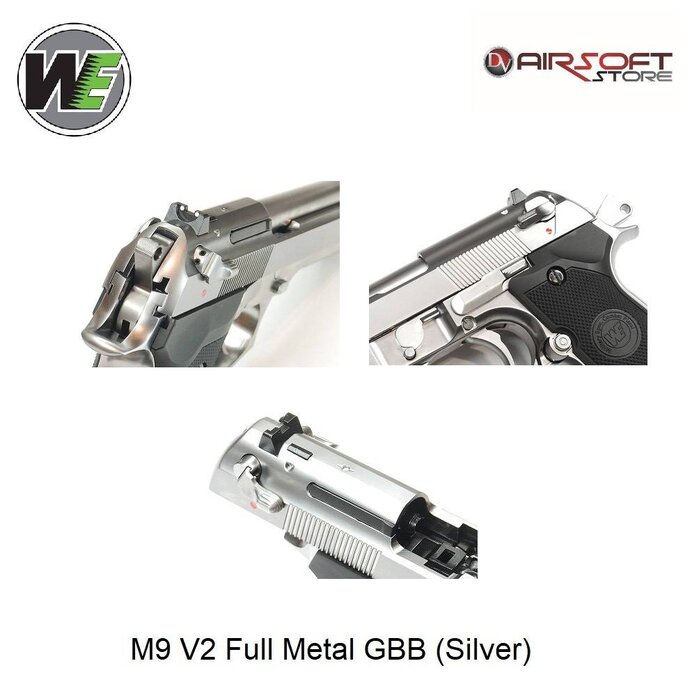 WE (Wei Tech) M9 V2 Full Metal GBB (Silver)