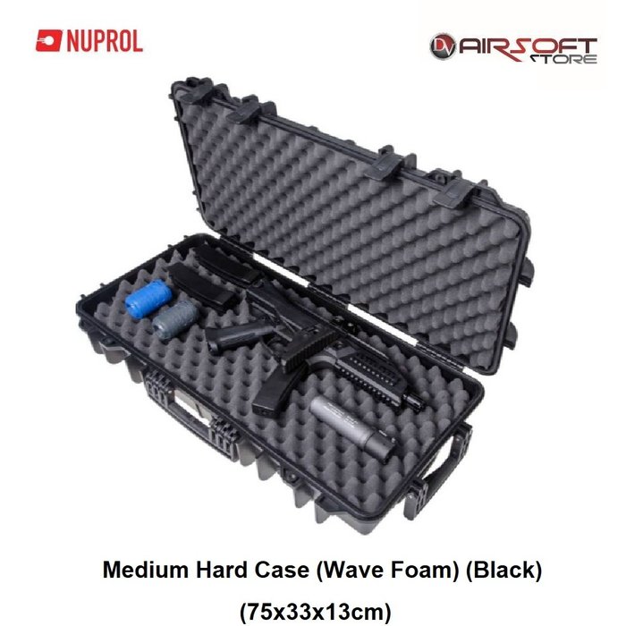 NUPROL Medium Hard Case (Wave Foam) (Black)