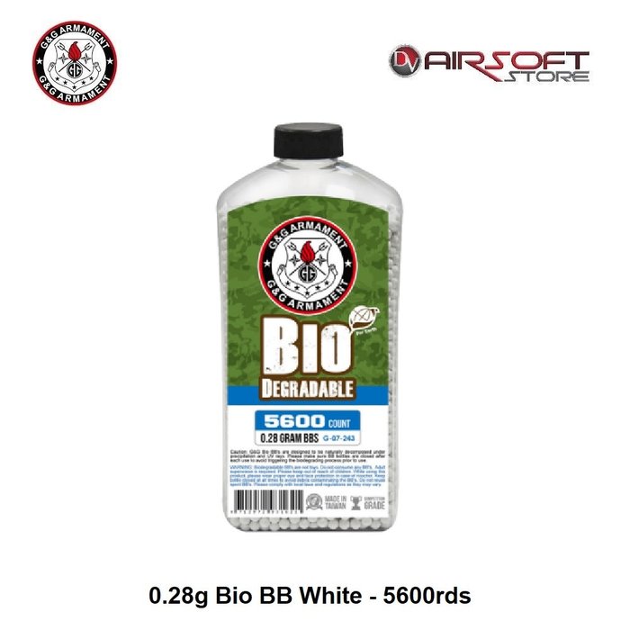 G&G 0.28g Bio BB White - 5600rds